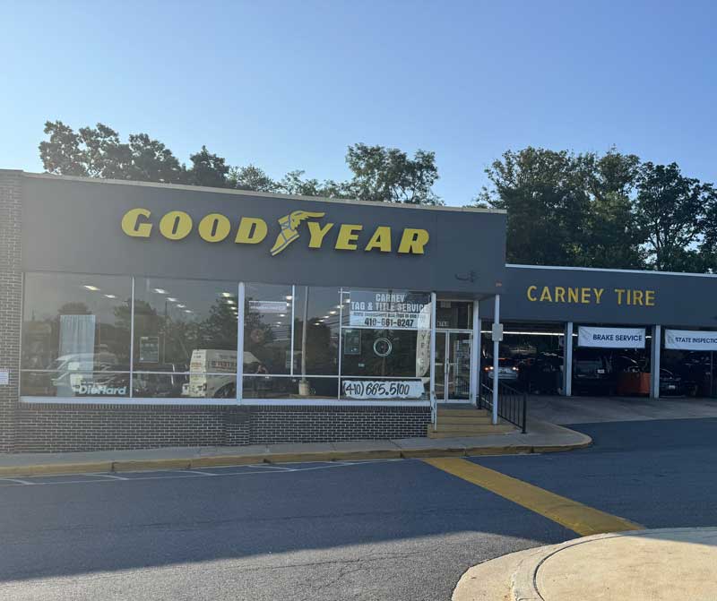 Exterior of a tire shop